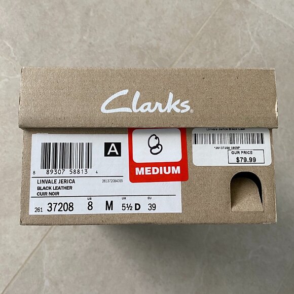 Collection by Clarks 100% Genuine Leather Black Comfortable High Heels - Picture 12 of 13